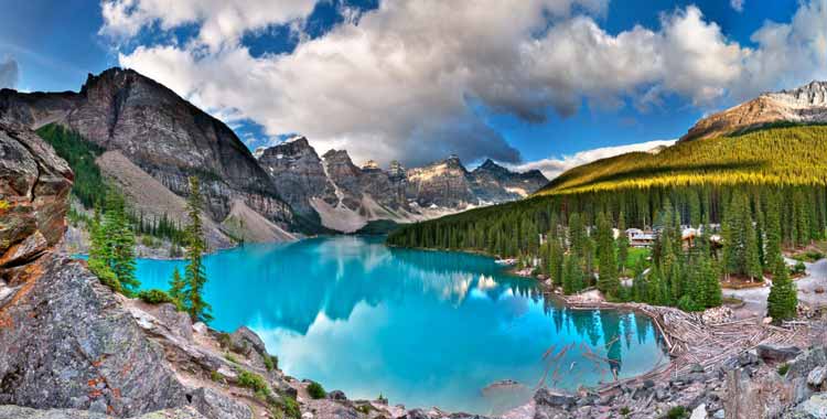 Most Natural Beautiful Country Canada Moraine Lake