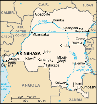 Democratic Republic of Congo Map