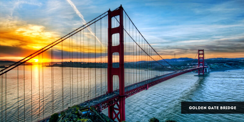 Famous Landmarks in North America - The Golden Gate Bridge